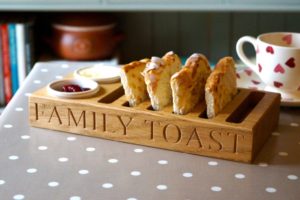 personalised engraved solid oak toast rack