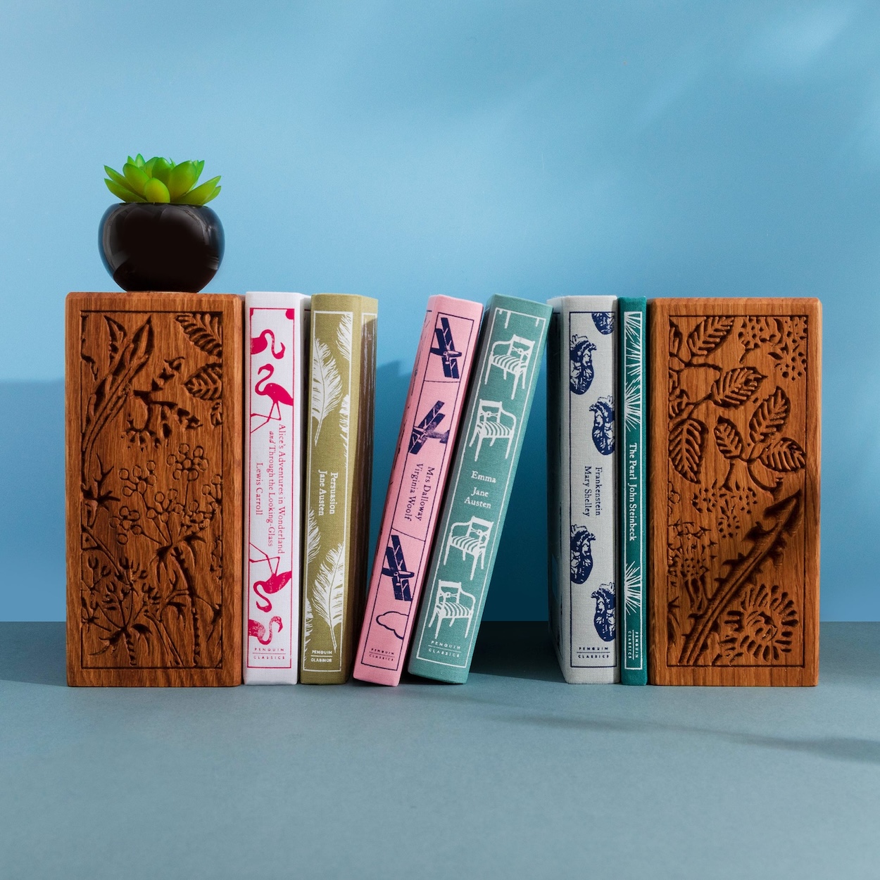 engraved-oak-bookends-penguin-90th-anniversary