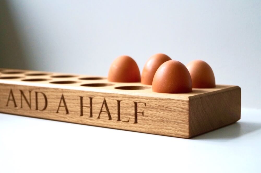Oak Egg Racks and Wooden Egg Trays by MakeMeSomethingSpecial.com