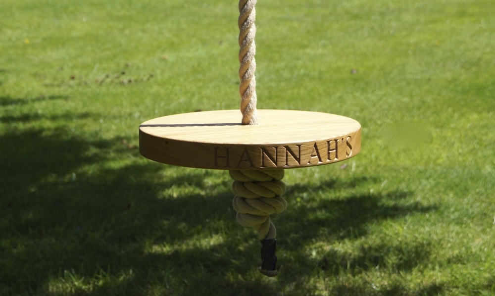 Round Personalised Tree Swing Seats by Makemesomethingspecial.com