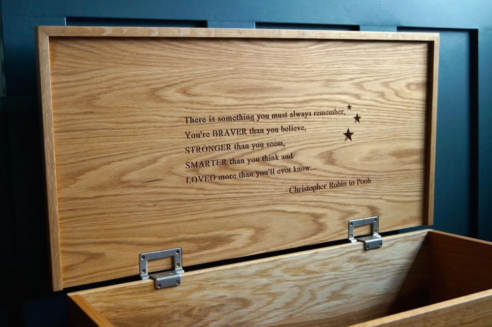 toy box personalised storage chest british oak 