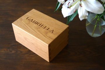 oak personalised toy box