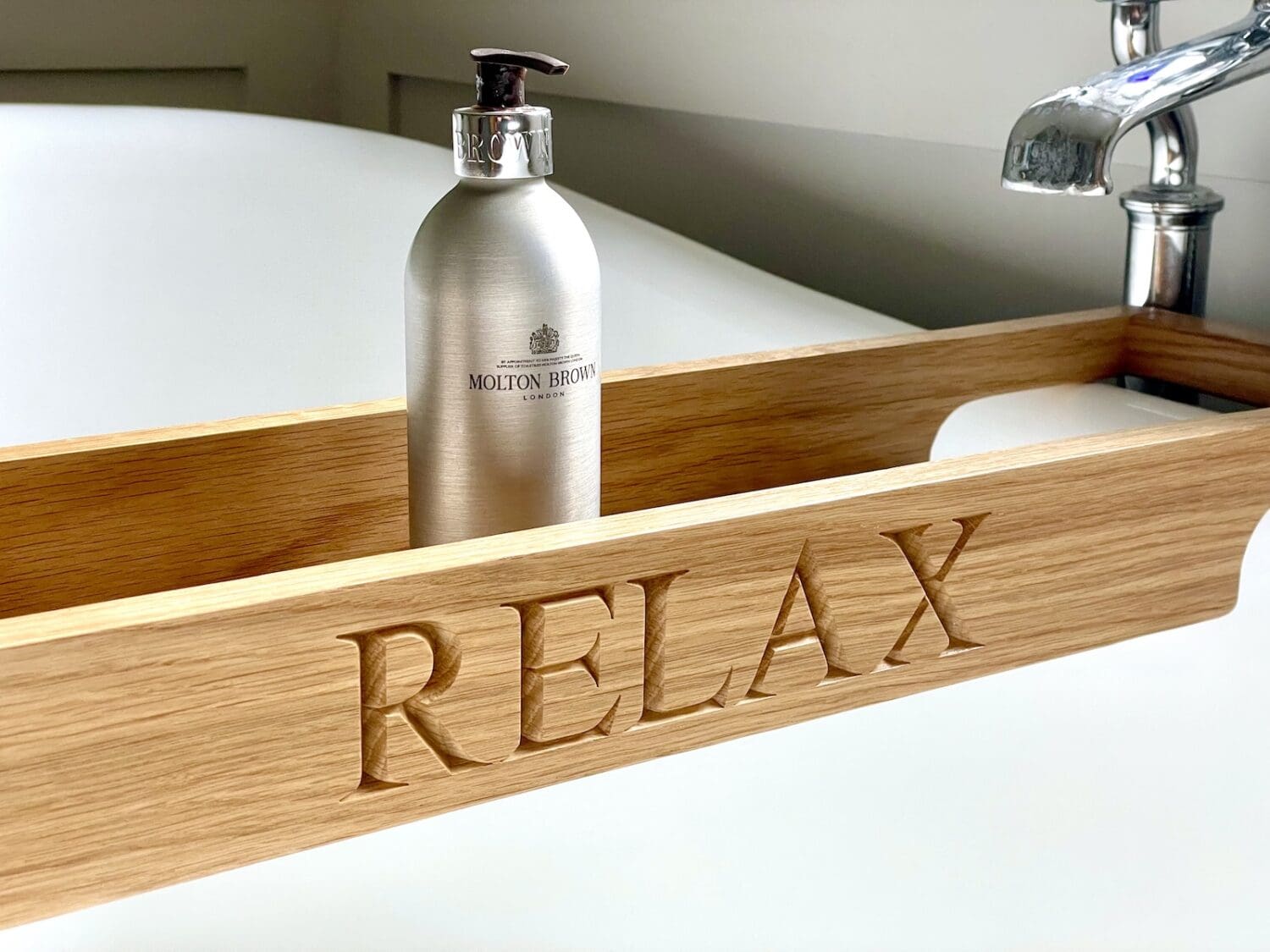personalised-oak-bath-rack
