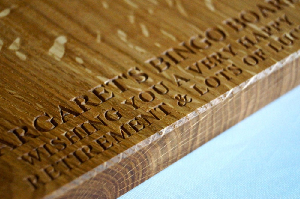 personalised engraved oak clip board chart