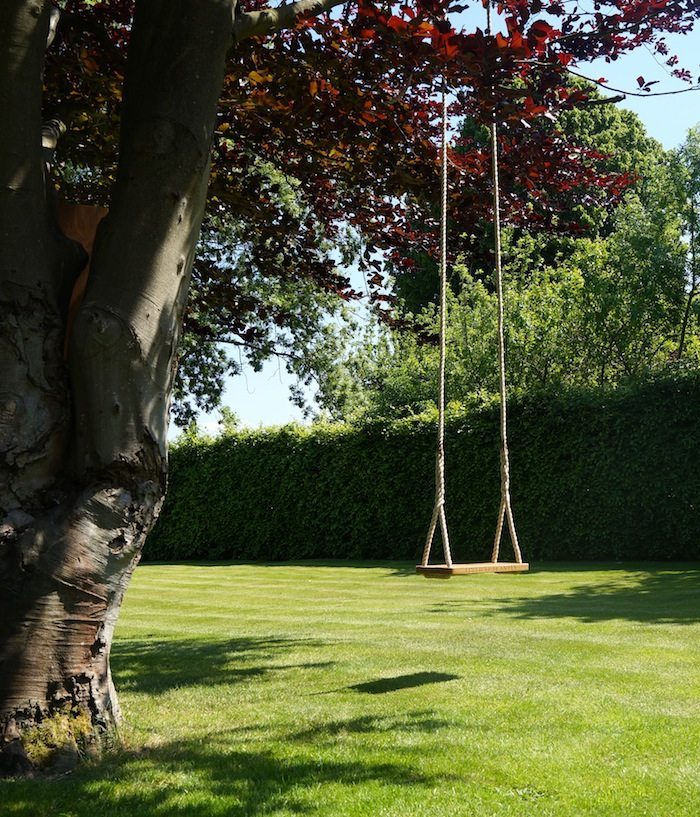 Tree Swings Garden Rope, Wooden Rope Swing For Tree