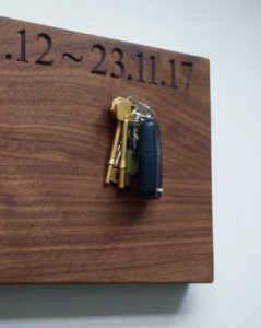 Wooden Gift Magnetic Key Rack in Walnut
