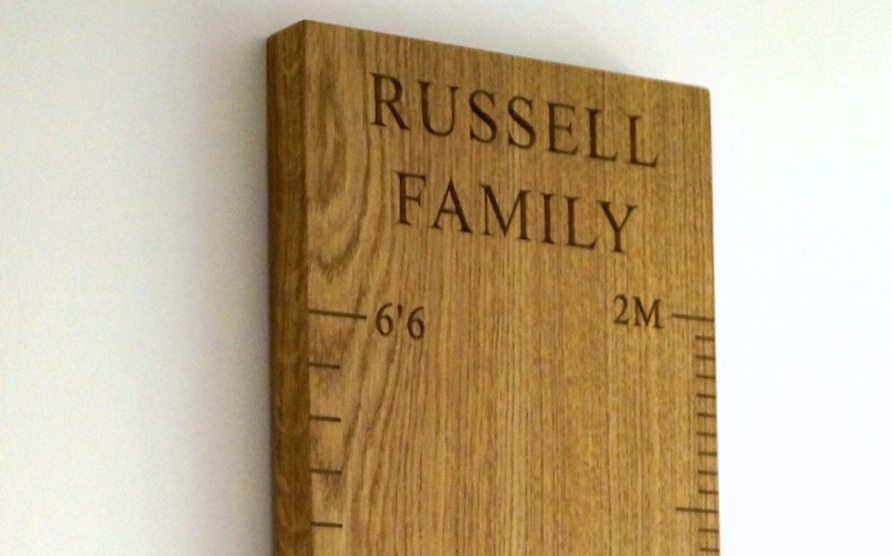 Personalised Wooden Wall Height Charts from MakeMeSomethingSpecial.com
