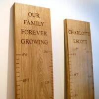 Personalised Oak Height Chart