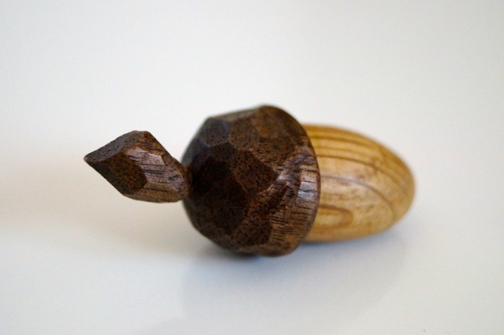 Hand Carved Oak Acorn Finial from MakeMeSomethingSpecial.com