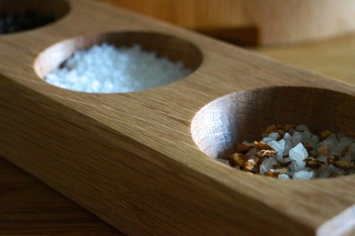 Wooden Salt and Pepper Pinch Bowls