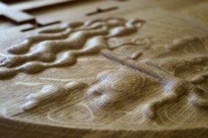 carved-crest-in-wood-makemesomethingspecial.co.uk