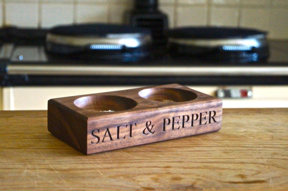Salt & Pepper Wooden Wedding Gift from MakeMeSomethingSpecial.com
