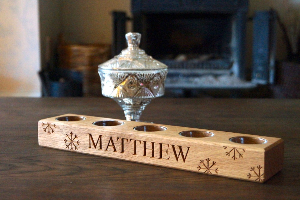 Engraved Wooden Tea Light Holders from MakeMeSomethingSpecial.com