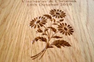 carved-daisy-motif-in-oak-makemesomethingspecial.co.uk