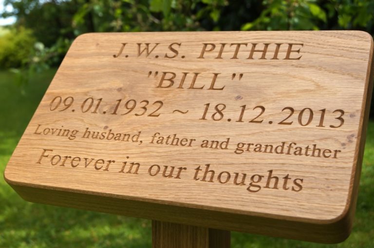 Engraved Wooden Grave Markers | MakeMeSomethingSpecial.com