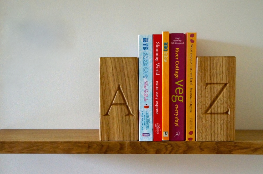 personalised Wooden Bookends