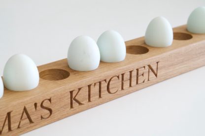 Wooden Egg Tray Handcrafted Walnut with Waterfall Edges