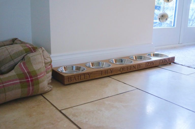 Bespoke Wooden Cat Bowls