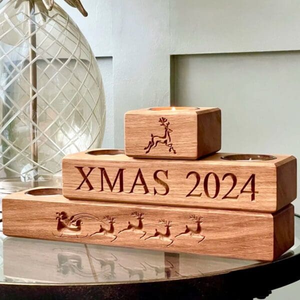 personalised-wooden-christmas-candle-holder