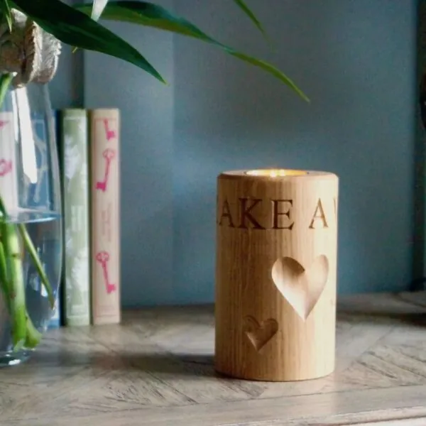 personalised-wooden-tall-tea-light-holder