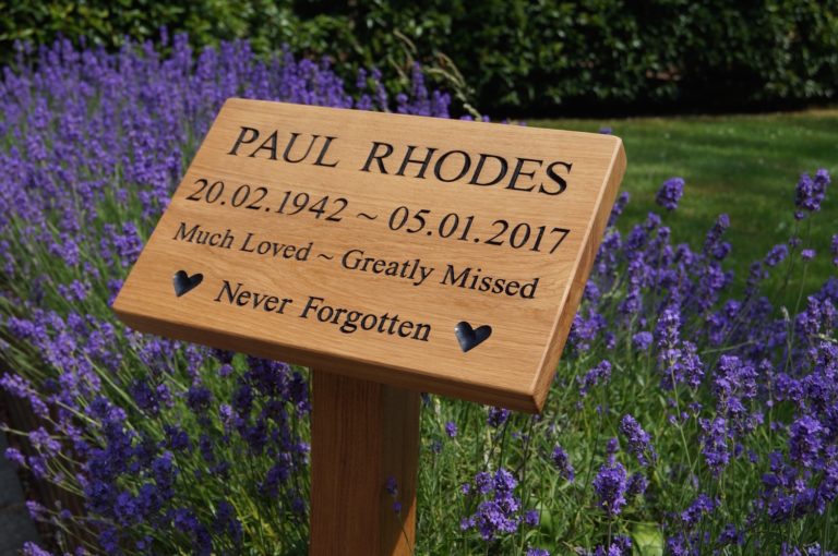 Engraved Wooden Grave Markers