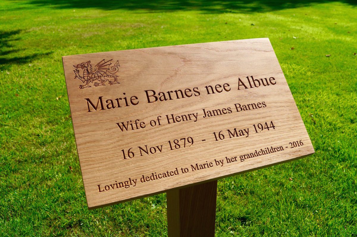 Engraved Wooden Grave Markers