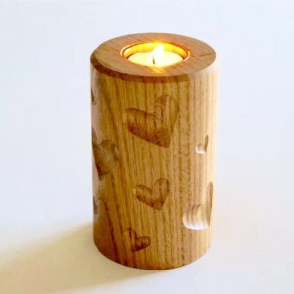 personalised-wooden-heart-tea-light-holder
