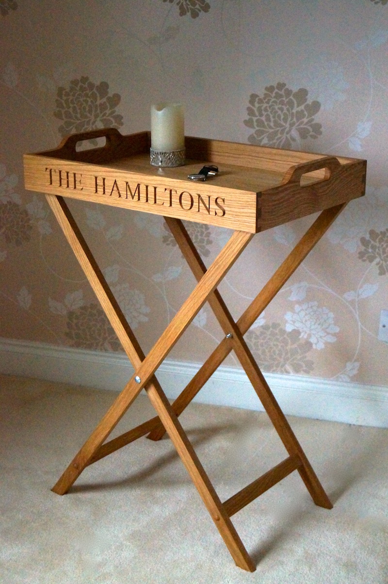 Large Wooden Butler Tray