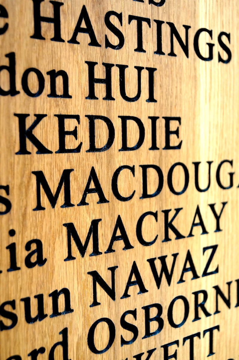 Black Engraved Honours Board Handcrafted by MakeMeSomethingSpecial