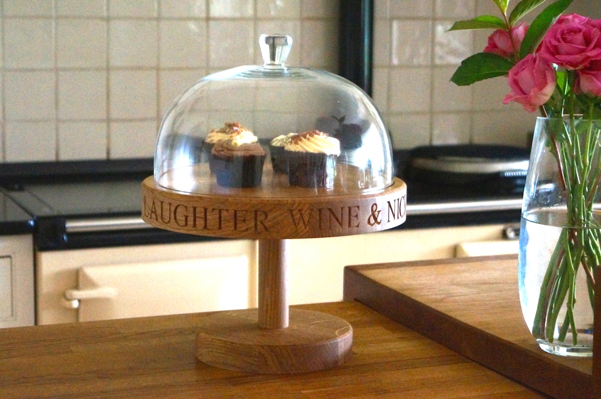 Personalised Oak Cake Stands