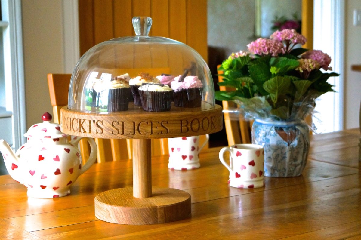 Personalised Wooden Cake Stand by makemesomethingspecial.com