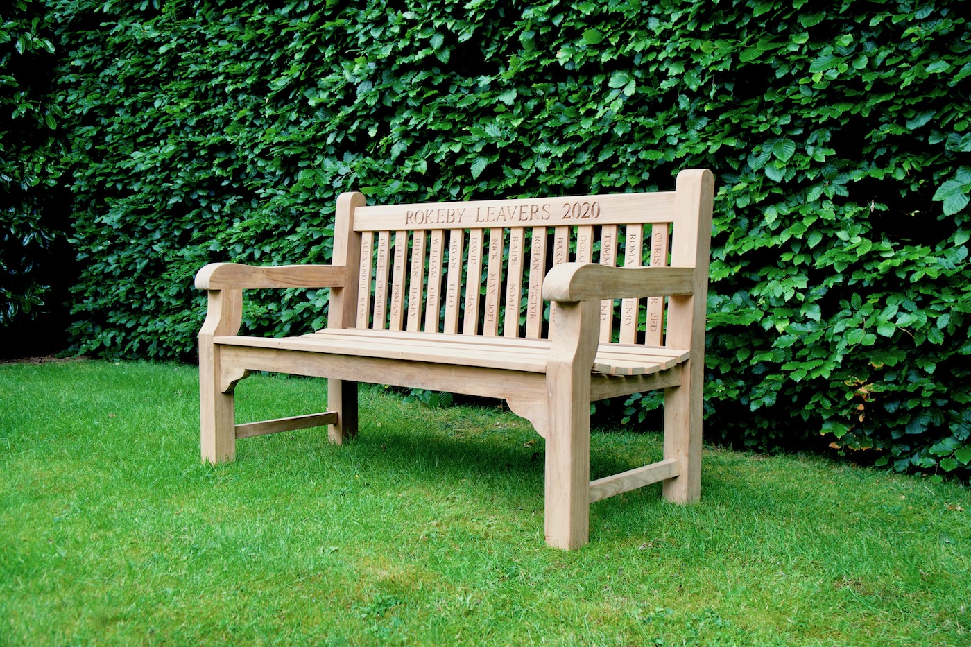 engraved-leavers-bench
