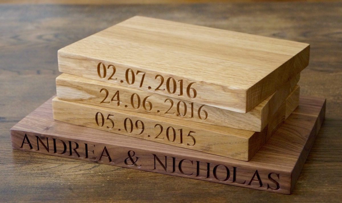 Personalised Wooden Chopping Board Set