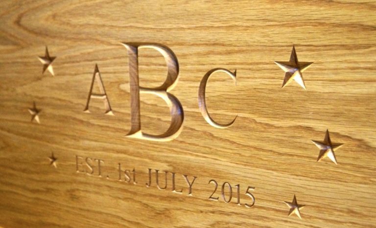 oak personalised toy box