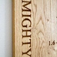 Mini Personalised Oak Height Chart - Image 4