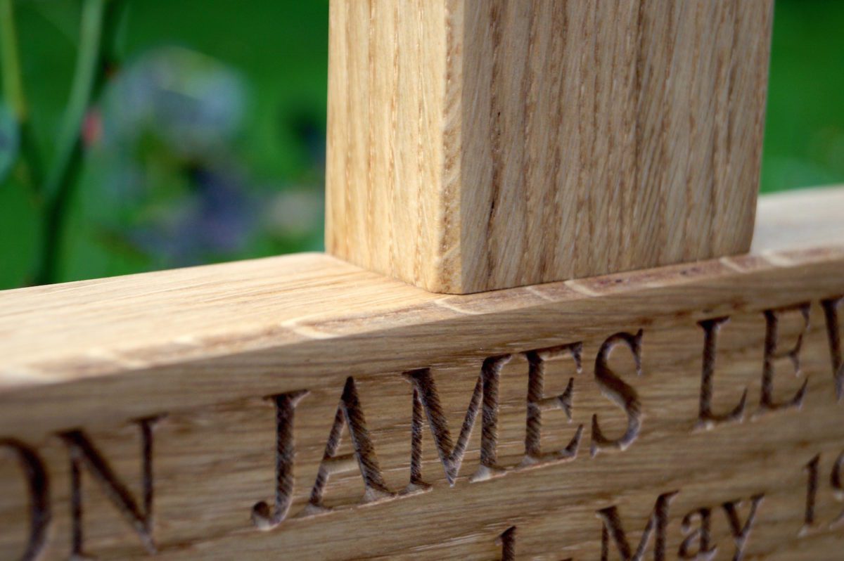 Engraved Wooden Memorial Cross | MakeMeSomethingSpecial.com
