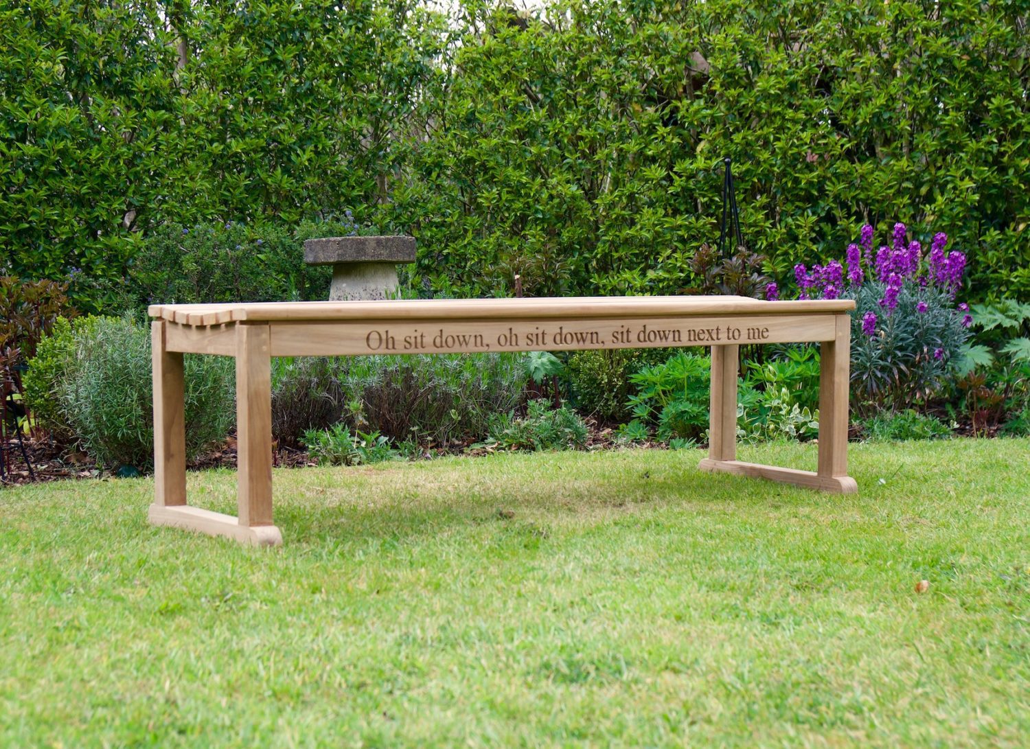 engraved-backless-garden-bench-uk
