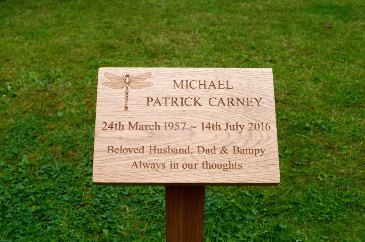 Engraved Wooden Grave Markers