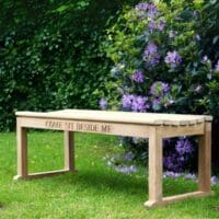 personalised-wooden-garden-backless-bench
