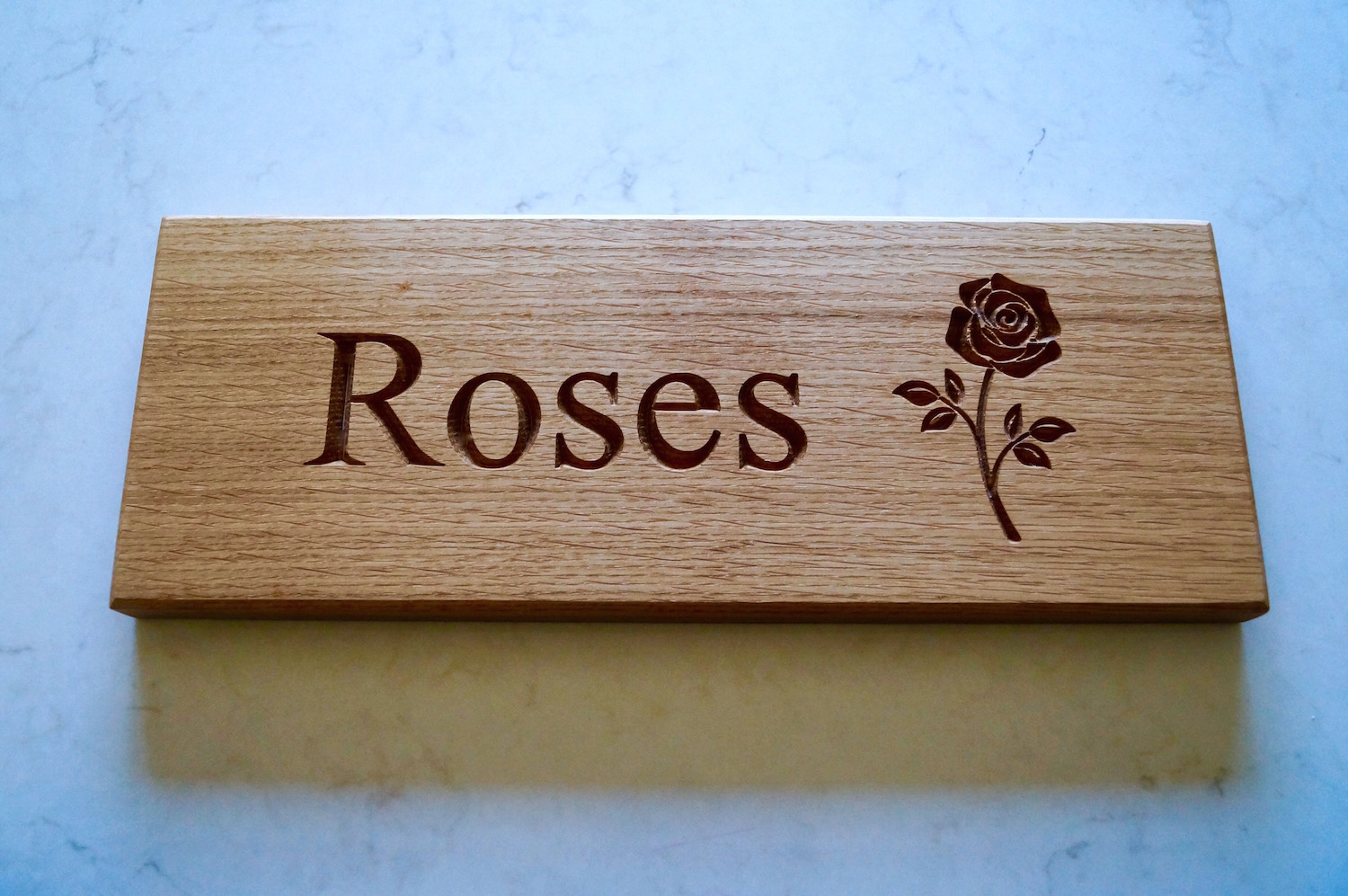 engraved-rose-in-oak-makemesomethingspecial.com