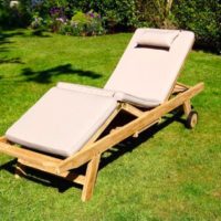 Luxury teak deals sun lounger