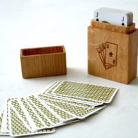CHUBB Chubb Fish Playing Cards In Wooden Box PERSONALISED 566 