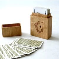 Personalised Wooden Playing Card Box