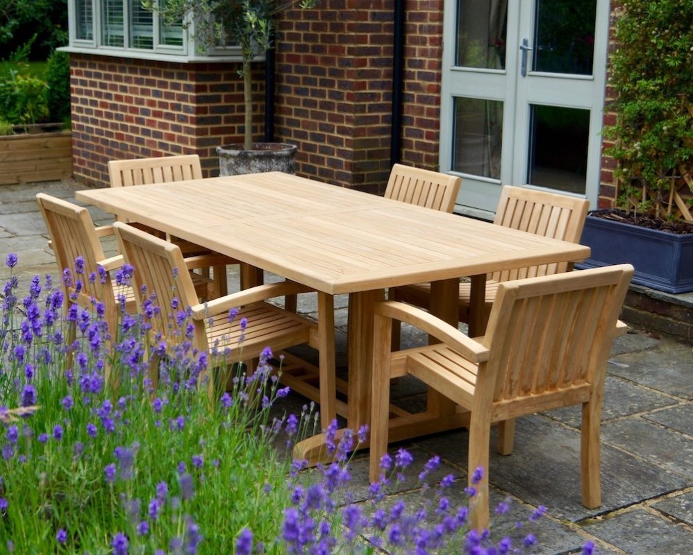 Large Outdoor Teak Dining Table - MakeMeSomethingSpecial.com