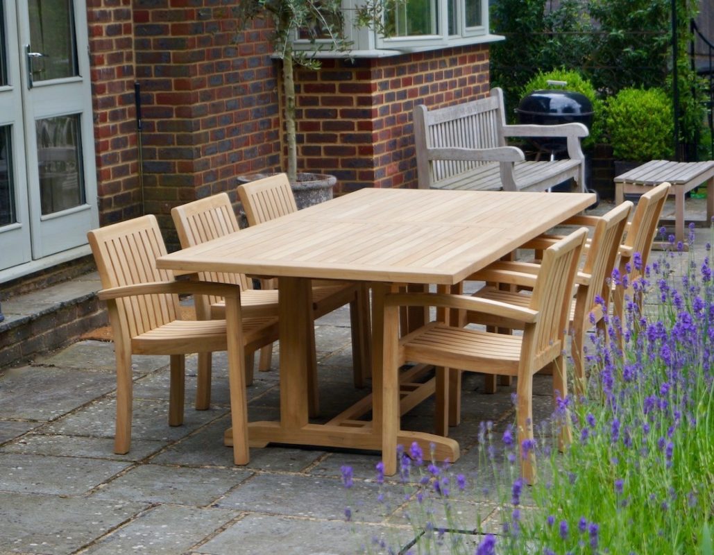 Large Outdoor Teak Dining Table - MakeMeSomethingSpecial.com