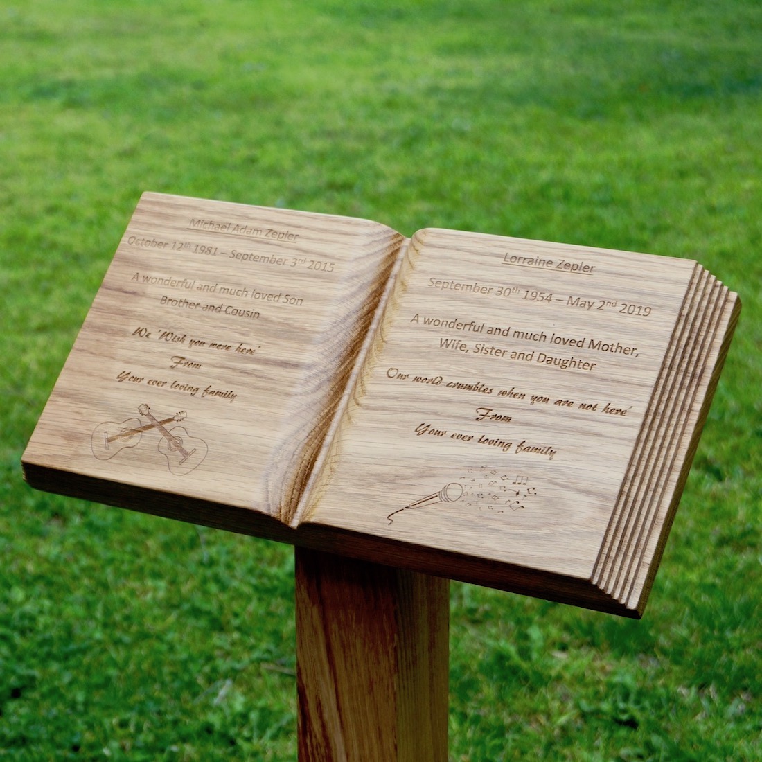 book-engraved-green-burial-plaque-uk-makemesomethingspecial.com