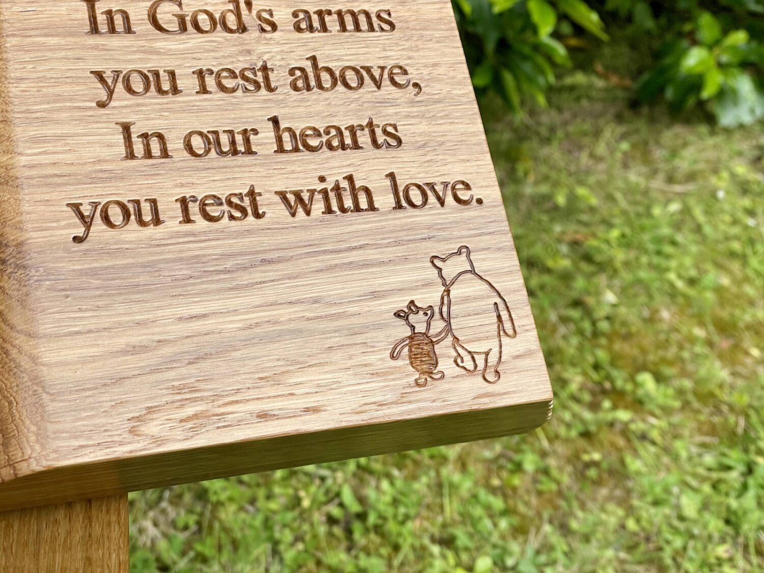 personalised-oak-book-memorial-marker