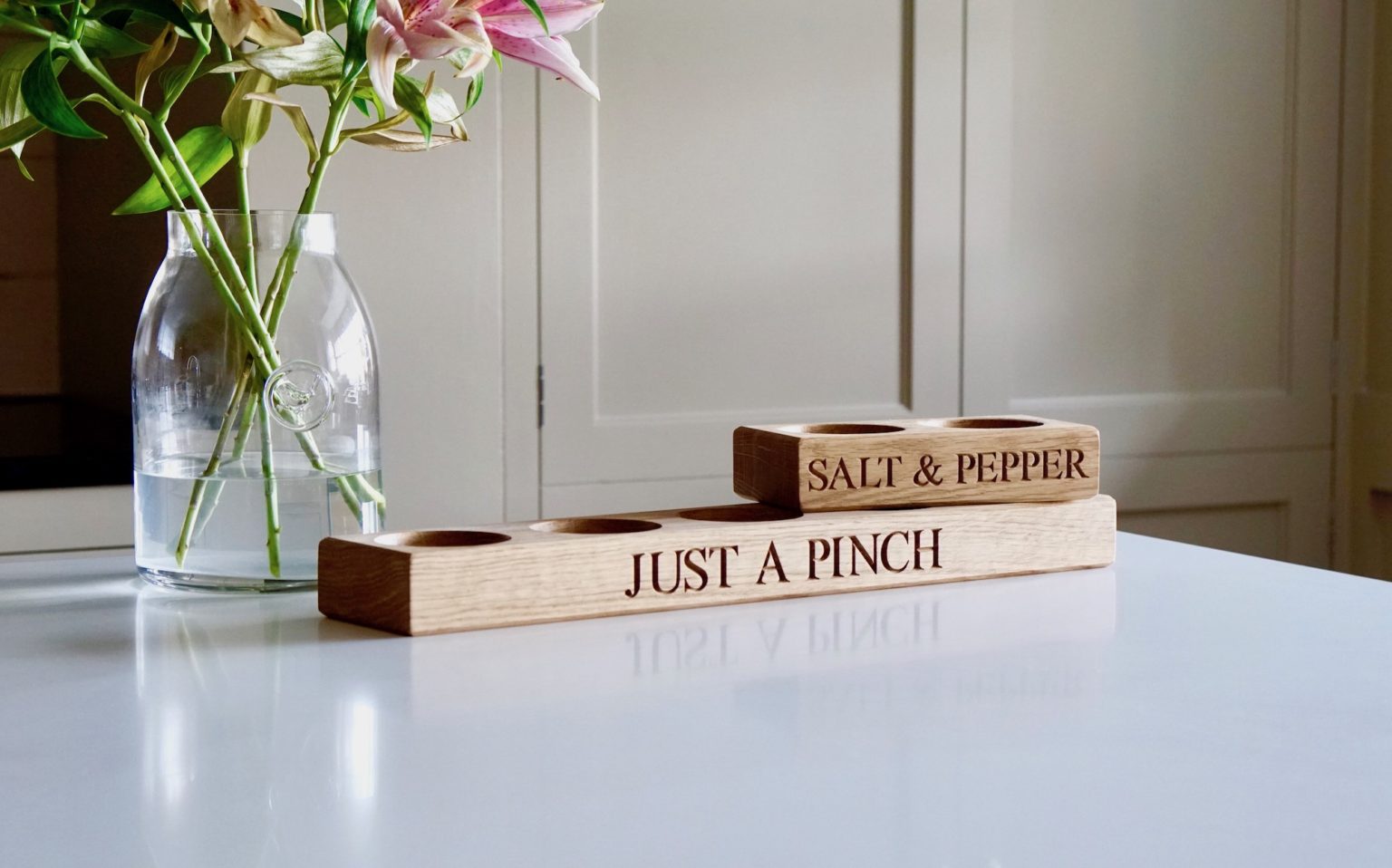 Bespoke Wooden Salt and Pepper Bowls