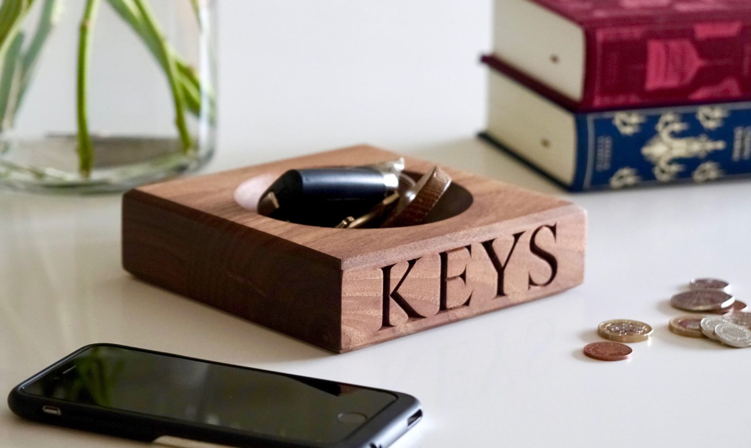 Personalised Wooden Key Bowl