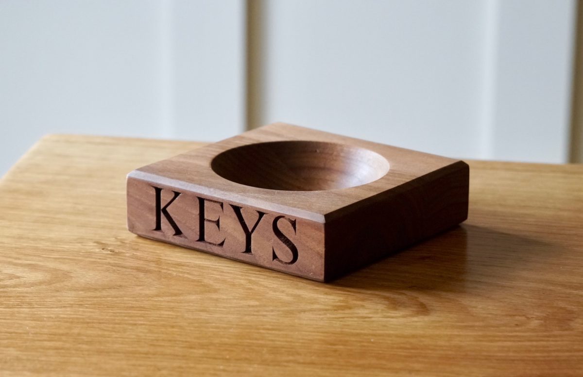 Personalised Wooden Key Bowl